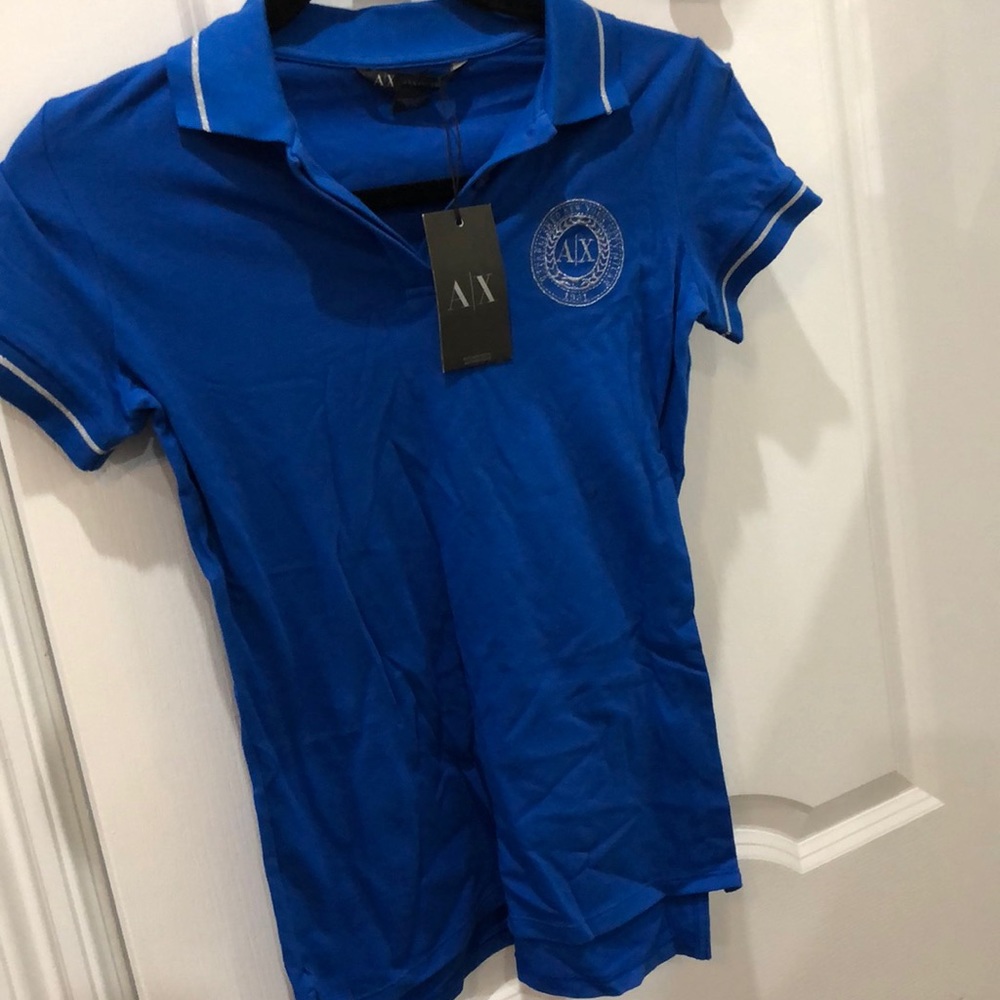Armani exchange blue new with tags polo size xs Vintage Y2K